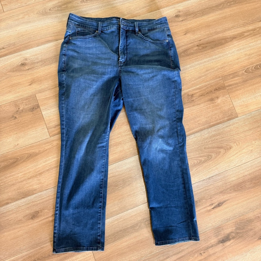 NYDJ Curves 360 Dark Blue Straight Leg Jeans